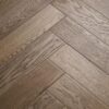 goodrich biscotti oak engineered herringbone closeup woodpeckerflooring square