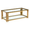 Cleveland Clear Glass Coffee Table Gold mfk x
