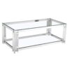 Cleveland Clear Glass Coffee Table Silver nhdtgot