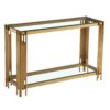 Cleveland Clear Glass Console Table Gold selhmumf