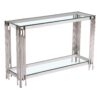 Cleveland Clear Glass Console Table Silver kutbxln