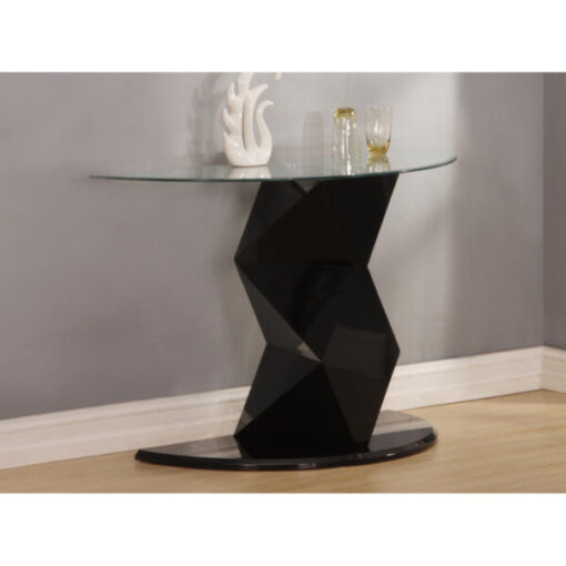 Rowley Black High Gloss Console Table aucimoxa x