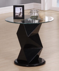 Rowley Black High Gloss Lamp Table wnxotd
