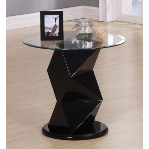 Rowley Black High Gloss Lamp Table wnxotd