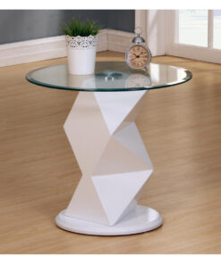 Rowley White High Gloss Lamp Table tlszn