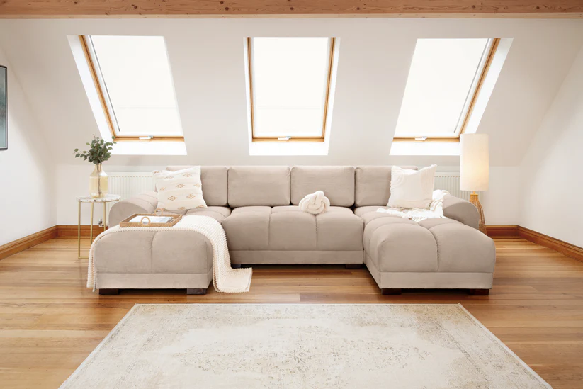 Azzuro Sofa Mocha U Shape Corner Hero High Res