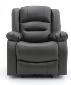 Grey Faux Leather Armchair