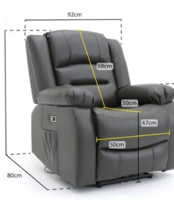 Grey Faux Leather Armchair Dimension