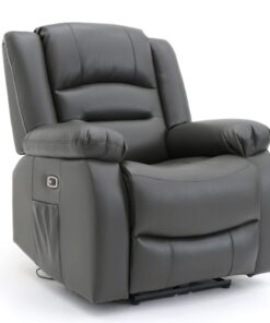 grey faux leather armchair alva