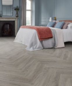 Victoria Flint grey herringbone