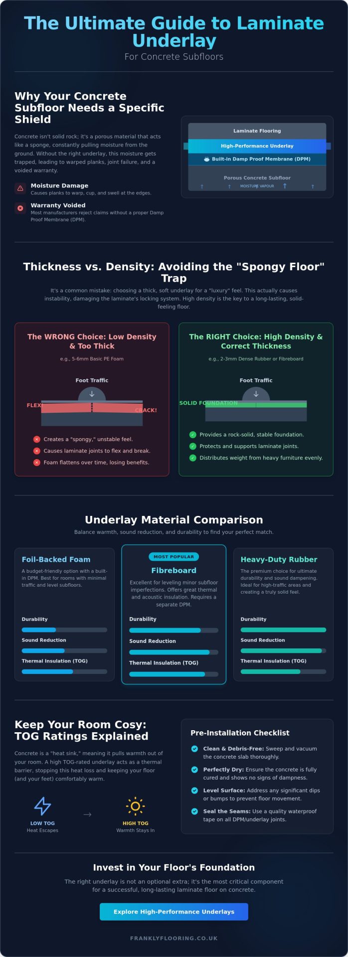 Best Underlay for Laminate Flooring on Concrete: The Frank 2026 Guide