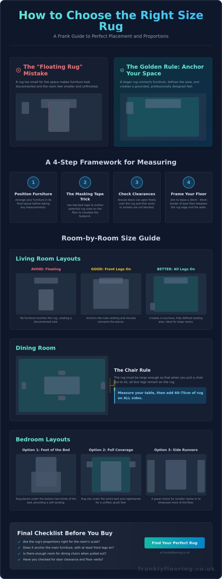 How to Choose the Right Size Rug: A Frank Guide for Every Room