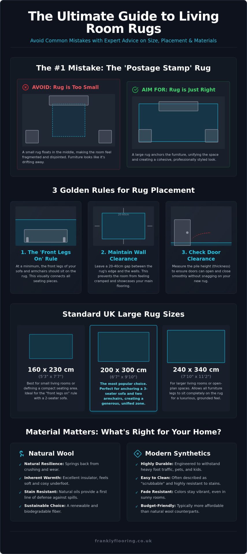 Large Rugs for Living Room UK: Sizing & Style Guide (2026)