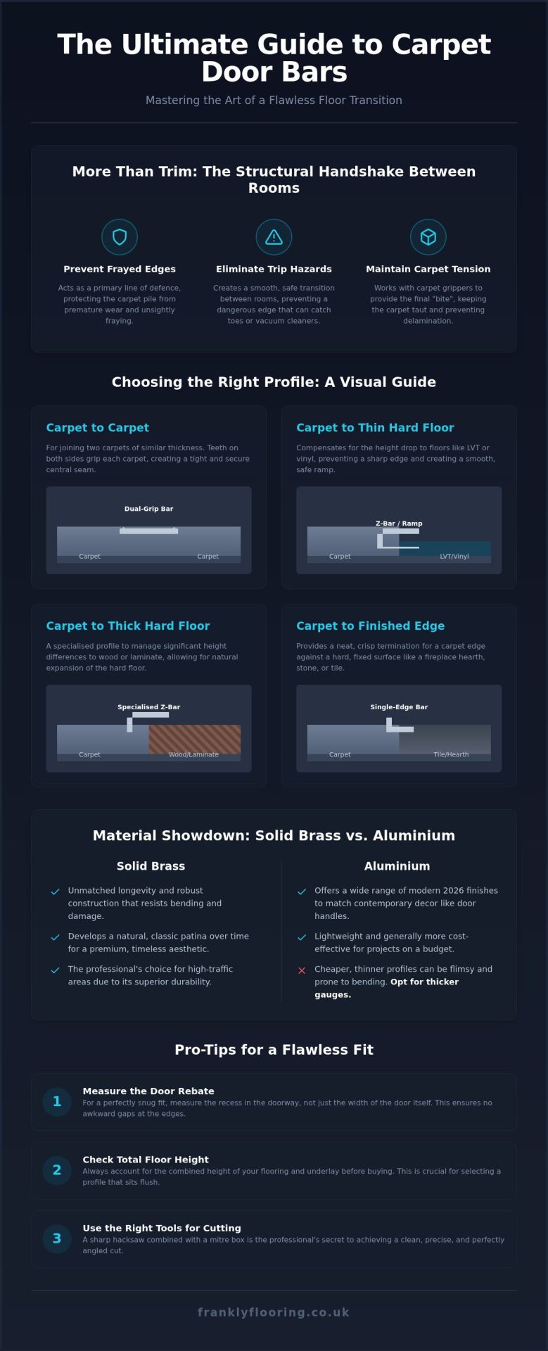 Carpet Door Bars: The Frank 2026 Guide to Professional Floor Transitions