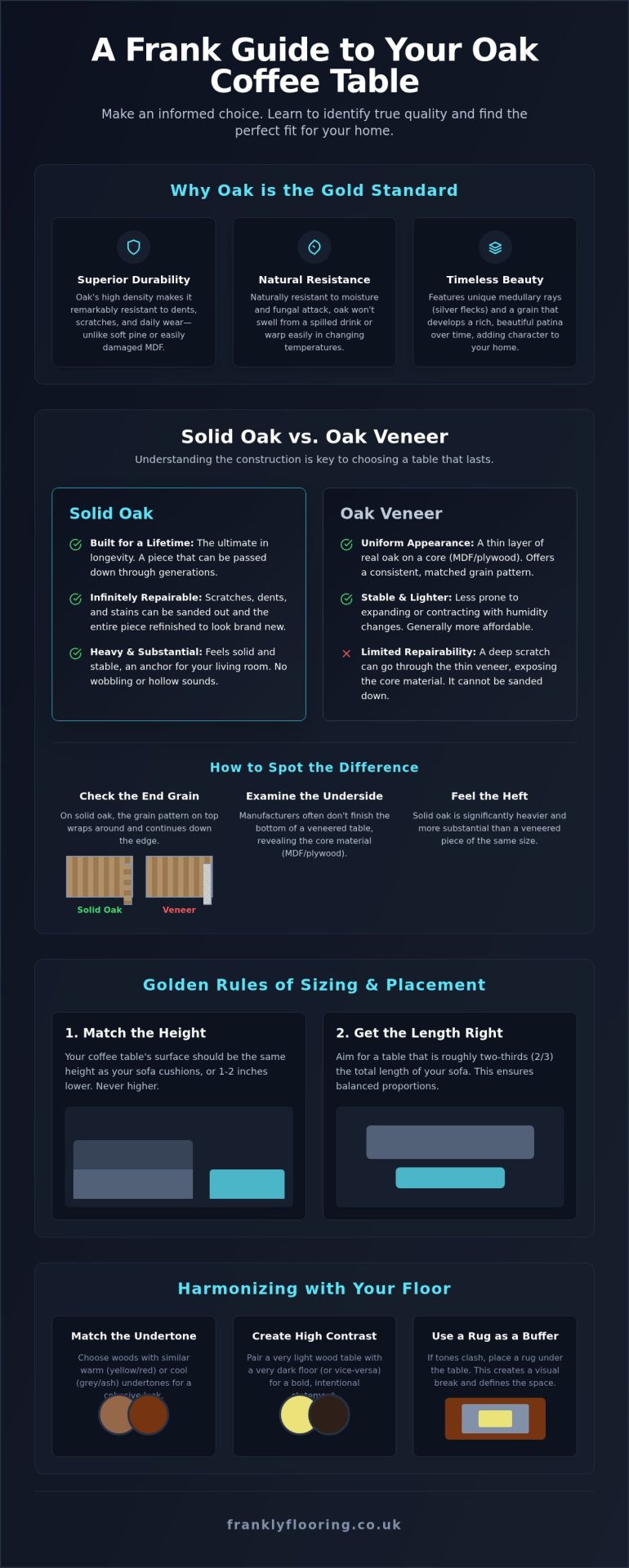 Choosing the Perfect Oak Coffee Table: A Frank Guide to Quality and Style