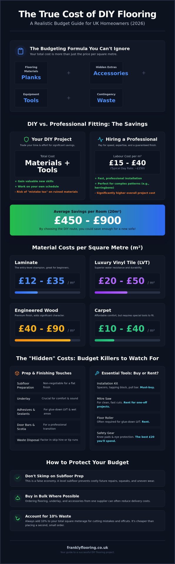 DIY Flooring Cost UK: The Frank 2026 Guide to Budgeting Your Project